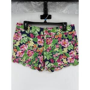 Lilly Pulitzer Walsh Shorts Scalloped Hem Womens Size 6 Floral Colorful Preppy